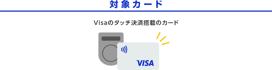 対象カード Visaのタッチ決済搭載のカード VISA