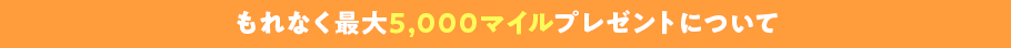 もれなく最大5,000マイルプレゼントについて