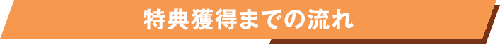 特典獲得までの流れ 特典獲得までの流れ